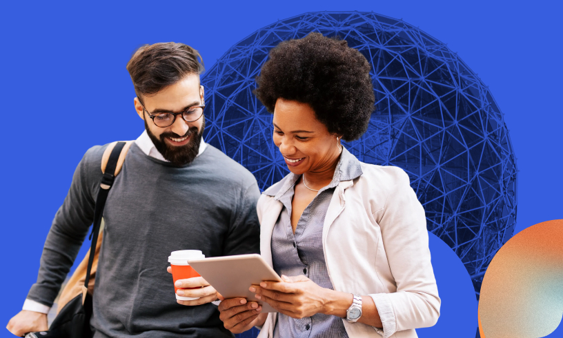 professional speaking with boss to go to gathering