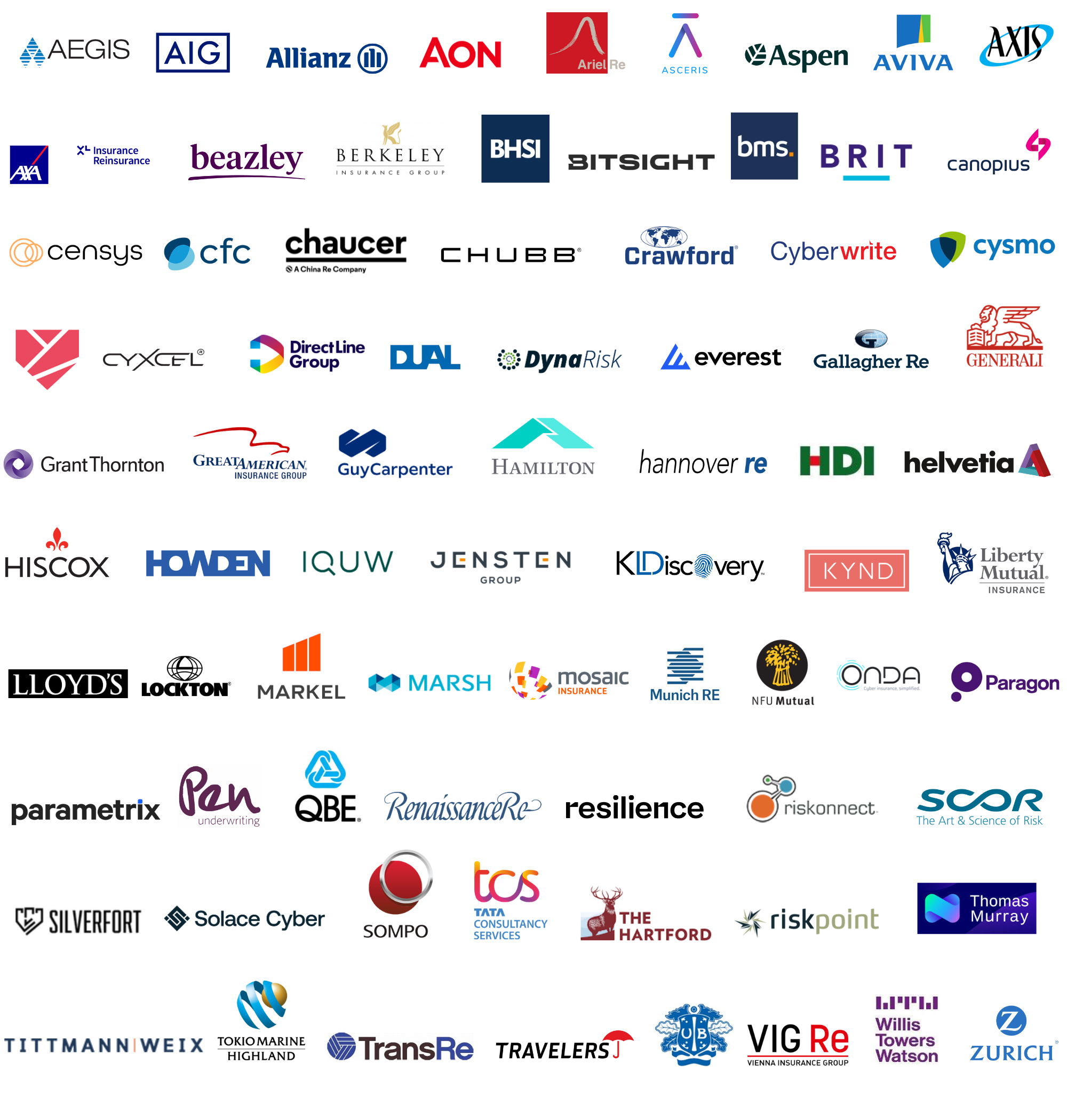 Past Attendees Logo Splash - Cyber Risk & Insurance Innovation Europe
